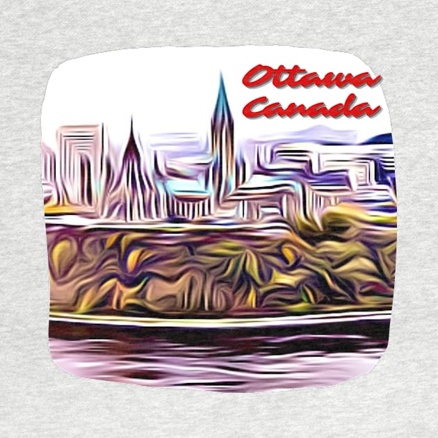 Ottawa Canada Skyline Painting by YegMark